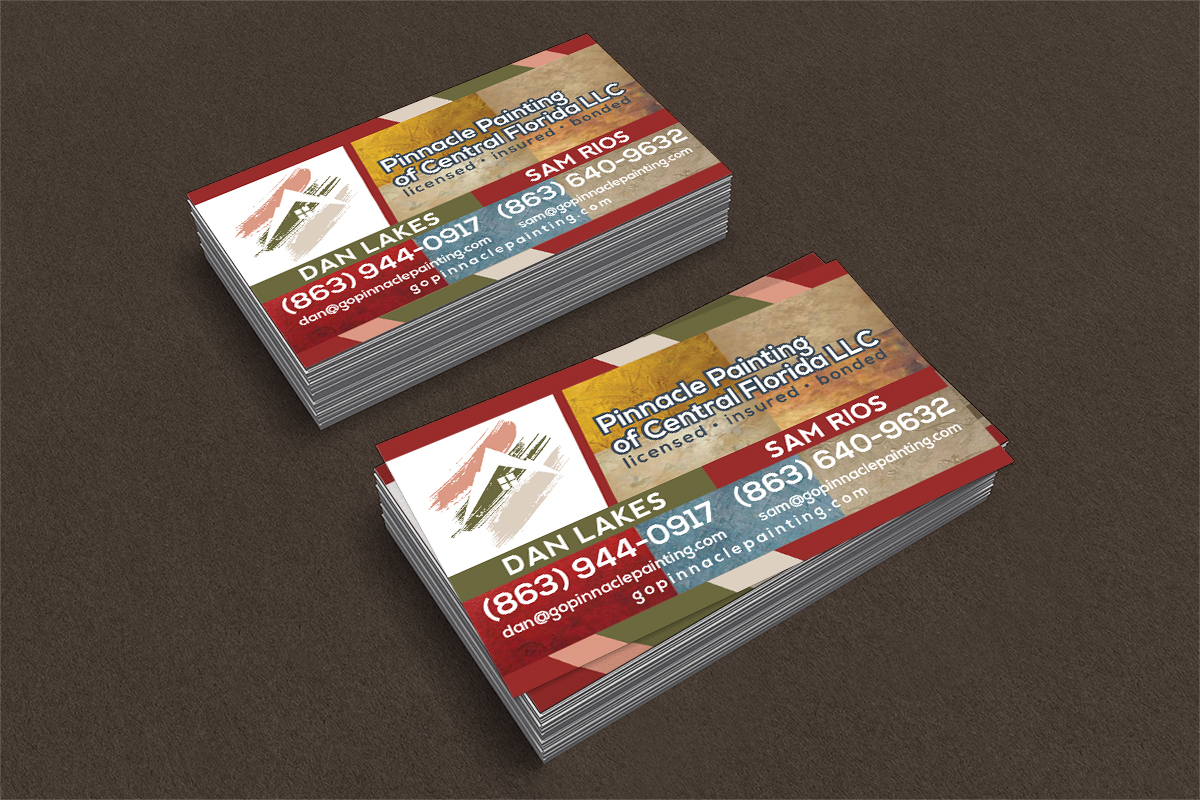 Business Card Design by Intro Base for Pinnacle Painting of Central Florida, LLC | Design: #6276121