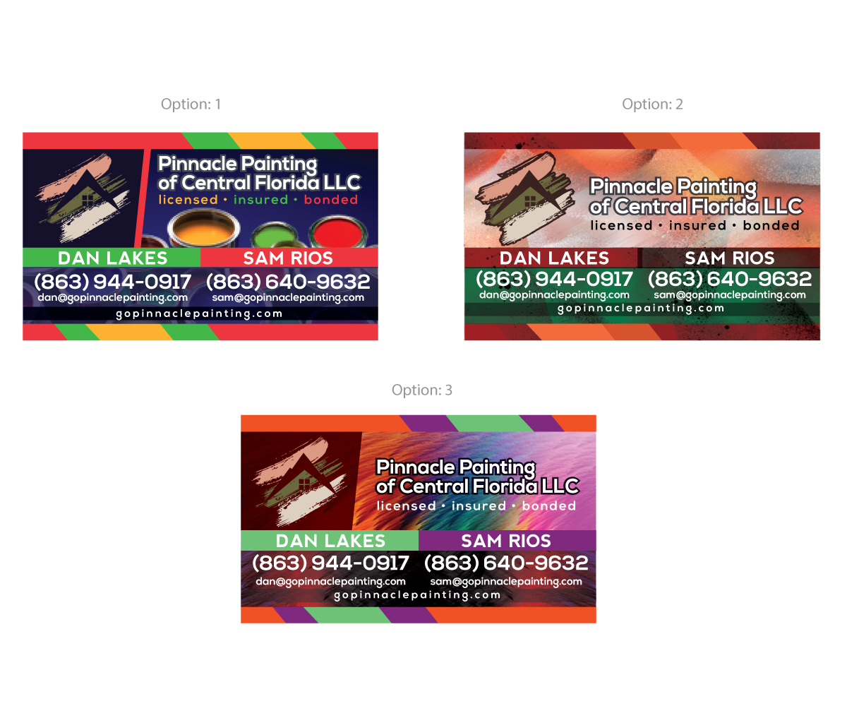 Business Card Design by Intro Base for Pinnacle Painting of Central Florida, LLC | Design #6288669