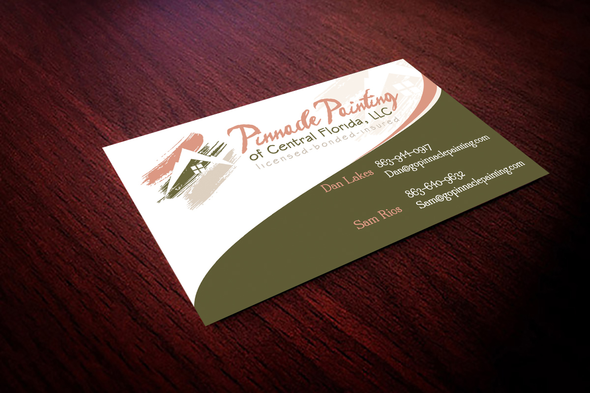 Business Card Design by Hardcore Design for Pinnacle Painting of Central Florida, LLC | Design #6271775
