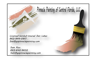 Business Card Design by babysutts for Pinnacle Painting of Central Florida, LLC | Design #6258718