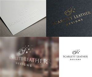 Scarlett Leather Logo design for handmade artisan jewelry business | Graphic Design by mariosigncom