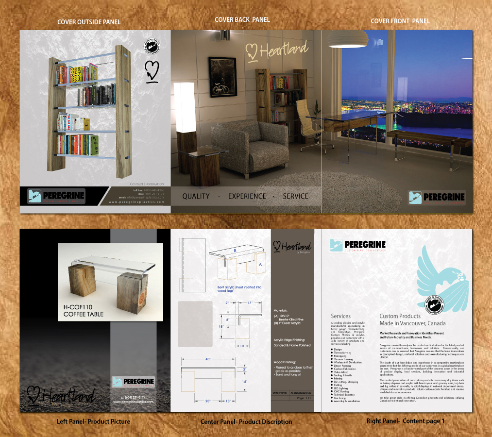 Brochure Design by Sbss for Peregrine Custom Plastics & Acrylics | Design #1664759