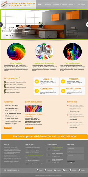 Web-Design von Chaitanya S. für Pinnacle Painting of Central Florida, LLC | Design #6269362