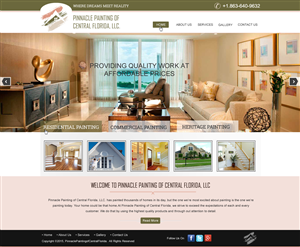 Web Design par harmi_199 pour Pinnacle Painting of Central Florida, LLC | Design : #6307864