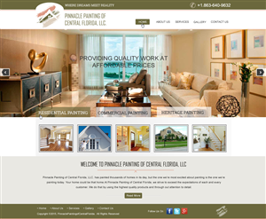 Web Design par harmi_199 pour Pinnacle Painting of Central Florida, LLC | Design : #6307877