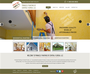 Web Design par harmi_199 pour Pinnacle Painting of Central Florida, LLC | Design : #6307882