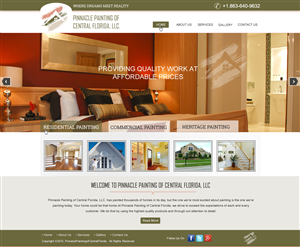 Web Design par harmi_199 pour Pinnacle Painting of Central Florida, LLC | Design : #6307889