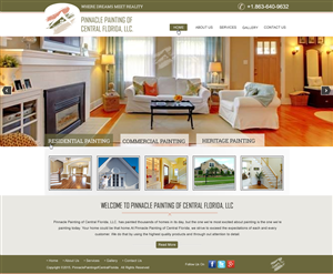 Web Design par harmi_199 pour Pinnacle Painting of Central Florida, LLC | Design : #6307899