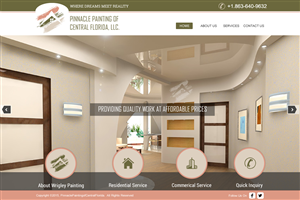 Web Design par harmi_199 pour Pinnacle Painting of Central Florida, LLC | Design : #6307975