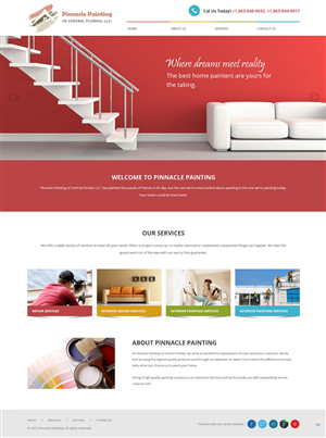Web Design by pb for Pinnacle Painting of Central Florida, LLC | Design: #6270524