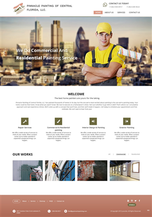 Web Design by pb for Pinnacle Painting of Central Florida, LLC | Design: #6270525