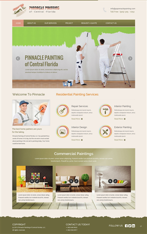 Web Design by pb for Pinnacle Painting of Central Florida, LLC | Design: #6270527