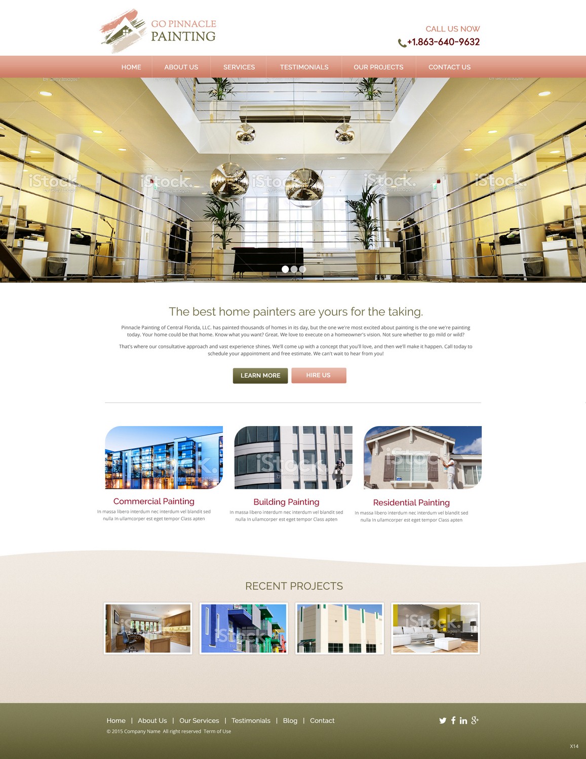 Web Design by pb for Pinnacle Painting of Central Florida, LLC | Design #6270529