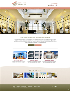 Web Design by pb for Pinnacle Painting of Central Florida, LLC | Design: #6270529