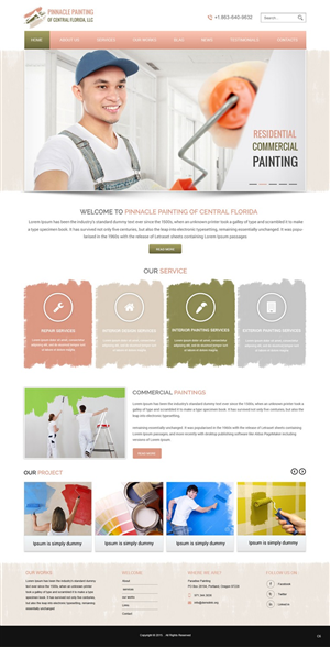 Web Design by pb for Pinnacle Painting of Central Florida, LLC | Design: #6270531