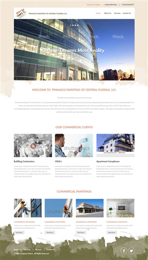 Web Design by pb for Pinnacle Painting of Central Florida, LLC | Design: #6279897