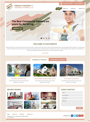 Web Design by pb for Pinnacle Painting of Central Florida, LLC | Design: #6279901