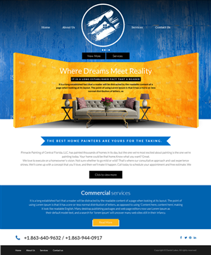 Web Design par Sujit Banerjee pour Pinnacle Painting of Central Florida, LLC | Design : #6286104