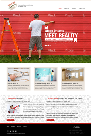 Web Design par Sujit Banerjee pour Pinnacle Painting of Central Florida, LLC | Design : #6286135