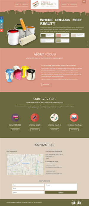 Web Design by Sujit Banerjee for Pinnacle Painting of Central Florida, LLC | Design: #6286302
