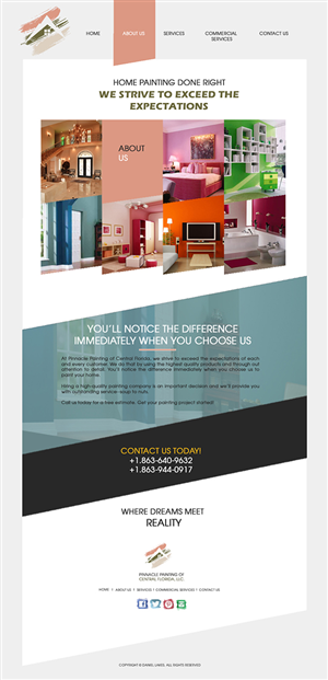 Web Design by MOATAZ AZAB for Pinnacle Painting of Central Florida, LLC | Design: #6291234