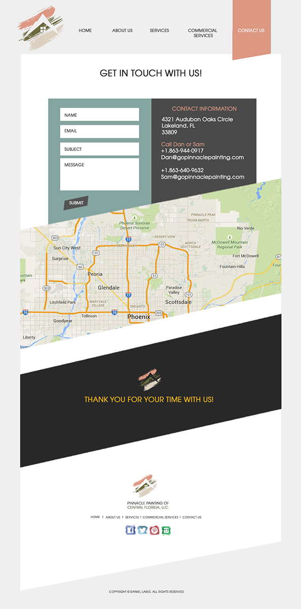 Web Design par MOATAZ AZAB pour Pinnacle Painting of Central Florida, LLC | Design #6291250