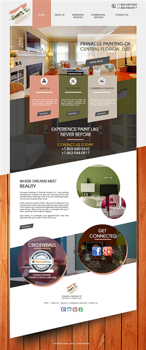 Web Design par MOATAZ AZAB pour Pinnacle Painting of Central Florida, LLC | Design : #6339820