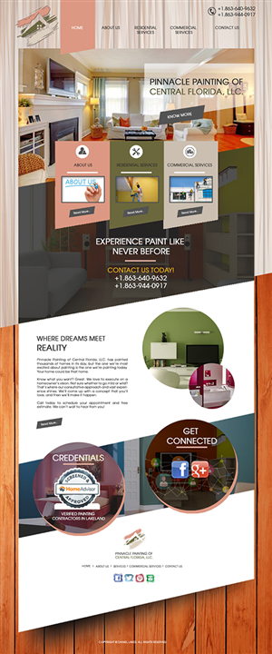 Web Design par MOATAZ AZAB pour Pinnacle Painting of Central Florida, LLC | Design : #6347026