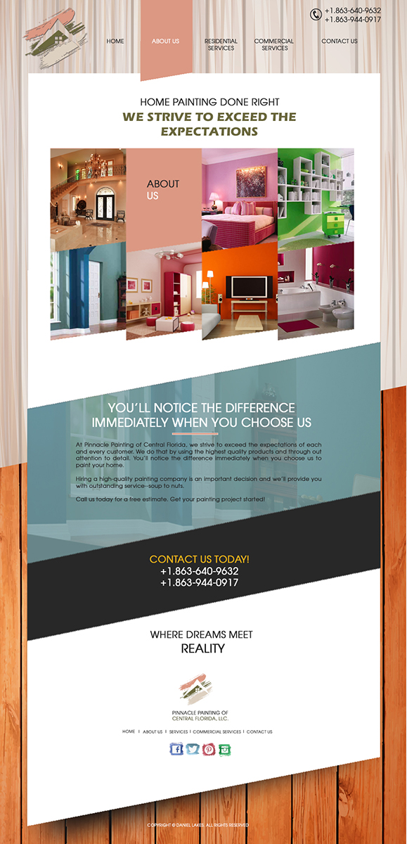 Web Design by MOATAZ AZAB for Pinnacle Painting of Central Florida, LLC | Design #6347044