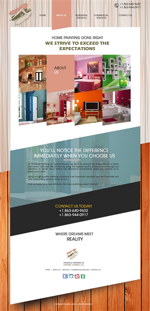 Web Design par MOATAZ AZAB pour Pinnacle Painting of Central Florida, LLC | Design : #6347044