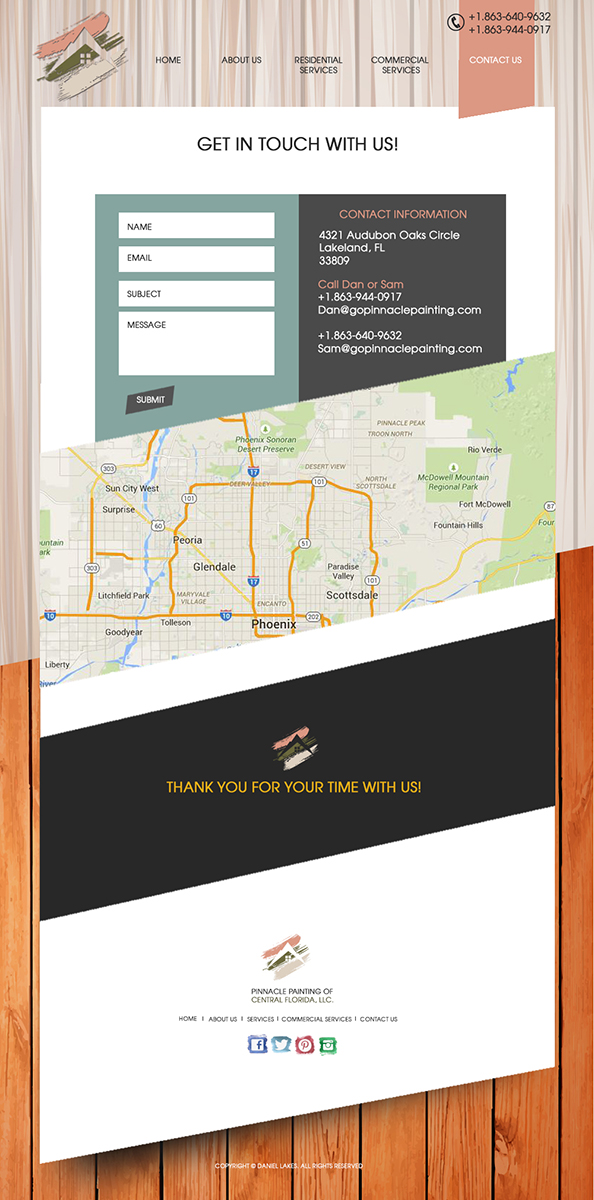 Web Design par MOATAZ AZAB pour Pinnacle Painting of Central Florida, LLC | Design #6347078