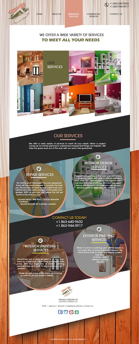 Web Design by MOATAZ AZAB for Pinnacle Painting of Central Florida, LLC | Design #6356521