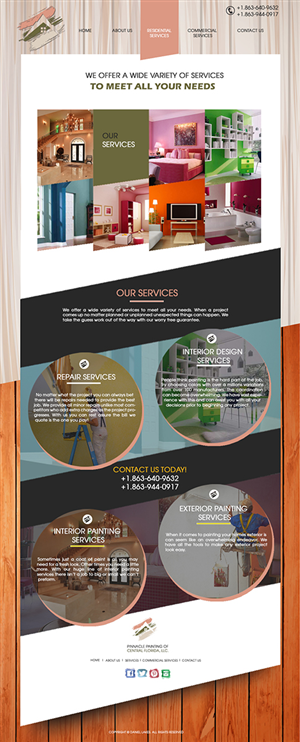 Web Design par MOATAZ AZAB pour Pinnacle Painting of Central Florida, LLC | Design : #6368433