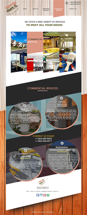 Web Design par MOATAZ AZAB pour Pinnacle Painting of Central Florida, LLC | Design : #6368436