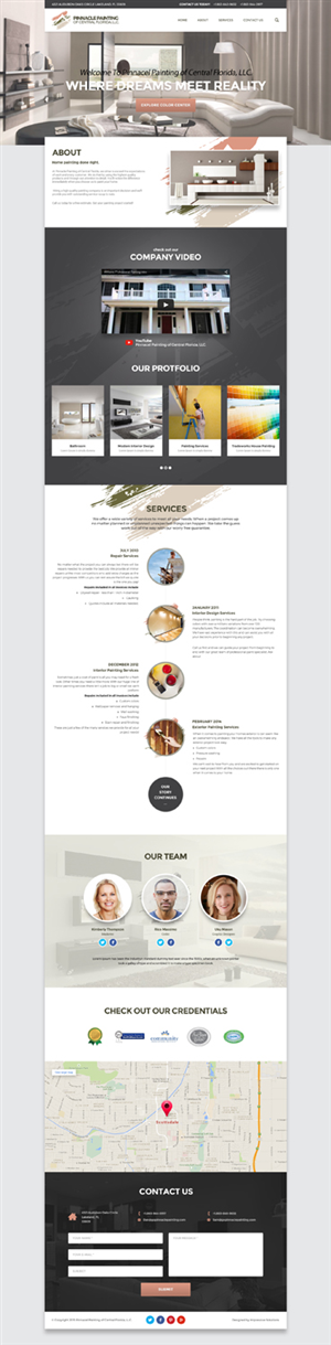 Web Design by Impressive Solutions for Pinnacle Painting of Central Florida, LLC | Design: #6297125