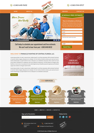 Web Design par Smart-tech solution pour Pinnacle Painting of Central Florida, LLC | Design : #6308201