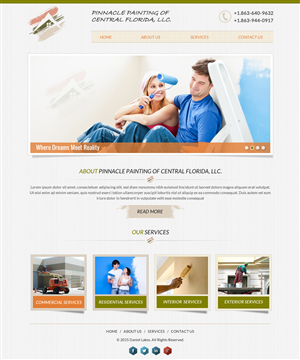 Web Design par Smart-tech solution pour Pinnacle Painting of Central Florida, LLC | Design : #6308592