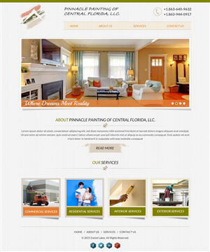 Web Design par Smart-tech solution pour Pinnacle Painting of Central Florida, LLC | Design : #6308597