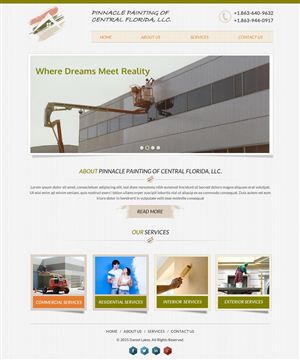 Web Design par Smart-tech solution pour Pinnacle Painting of Central Florida, LLC | Design : #6308601