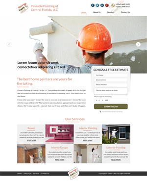 Web Design par Smart-tech solution pour Pinnacle Painting of Central Florida, LLC | Design : #6315729