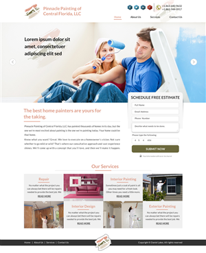 Web Design par Smart-tech solution pour Pinnacle Painting of Central Florida, LLC | Design : #6315732