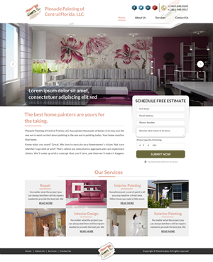 Web Design par Smart-tech solution pour Pinnacle Painting of Central Florida, LLC | Design : #6315736