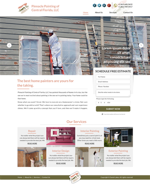 Web Design par Smart-tech solution pour Pinnacle Painting of Central Florida, LLC | Design : #6315739