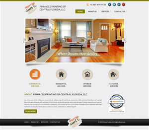 Web Design par Smart-tech solution pour Pinnacle Painting of Central Florida, LLC | Design : #6330124