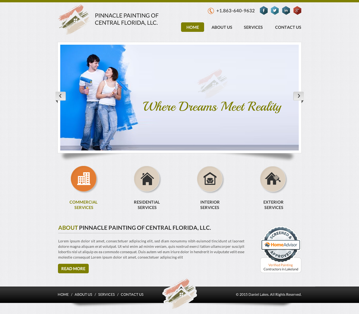 Web Design by Smart-tech solution for Pinnacle Painting of Central Florida, LLC | Design #6330128