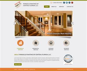Web Design par Smart-tech solution pour Pinnacle Painting of Central Florida, LLC | Design : #6330266