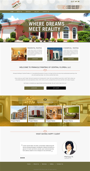 Web-Design von Tanvir für Pinnacle Painting of Central Florida, LLC | Design #6283014