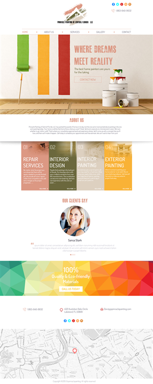 Web-Design von Behriatech für Pinnacle Painting of Central Florida, LLC | Design #6287362