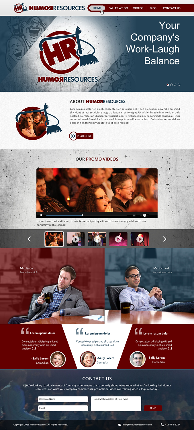 Web Design by Sbss for Humor Resources | Design: #6333735