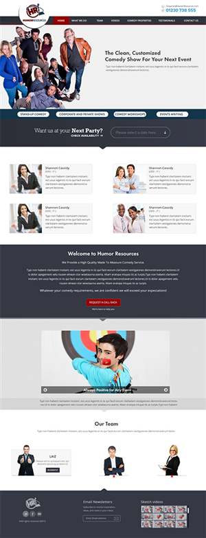 Web Design by Karthik_Designer for Humor Resources | Design: #6283467